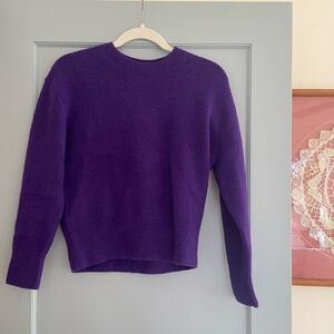& Other Stories Rich Purple Crew Neck Sweater